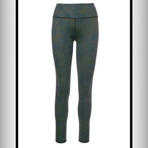 Athleta Green Patterned Leggings Petite Large